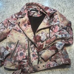 ZARA floral motto jacket